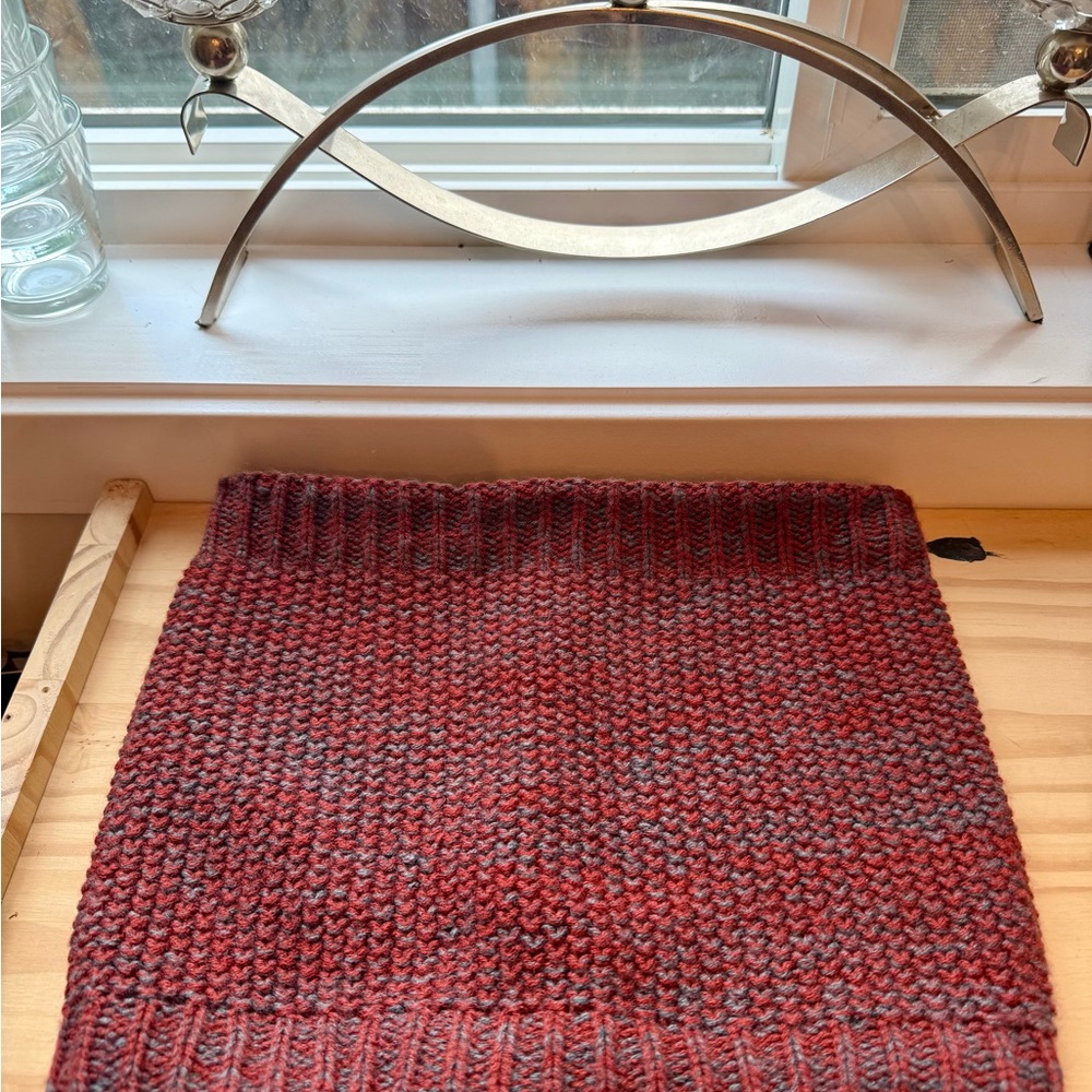 Oakley Red and Gray Knit Neck Warmer (Fleece lined)